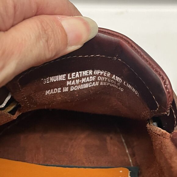 TIMBERLAND MENS CLASSIC 2 EYE ROOT BEER SHOE BROWN FULL GRAIN BOAT SHOE SZ 14 main image 4
